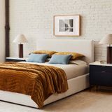  Giường ngủ bọc nệm cao cấp Storage Bed phong cách Bắc Âu Rubies House 