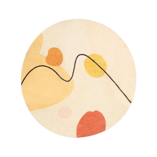 Thảm tròn trải sàn cao cấp Camel phong cách Bắc Âu Rubies House