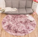  Thảm Lông Loang Tròn Cao Cấp Hồng tím - Lông mềm dày 4.5cm 