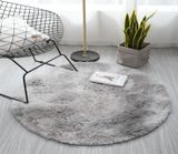  Thảm Lông Loang Tròn Cao Cấp Xám nhạt - Lông mềm dày 4.5cm 