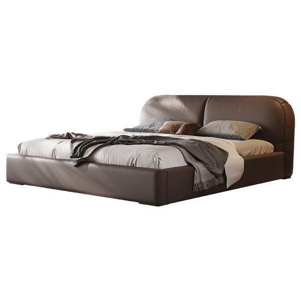 Giường ngủ bọc nệm cao cấp Bricky Bed phong cách Bắc Âu Rubies House