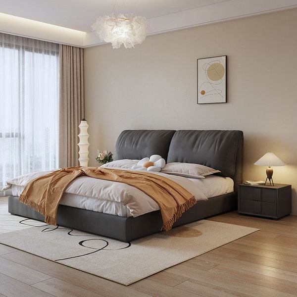 Giường ngủ bọc nệm cao cấp Dreamer Bed phong cách Bắc Âu Rubies House