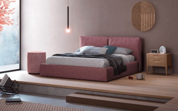 Giường ngủ bọc nệm cao cấp Cama Bed phong cách Bắc Âu Rubies House