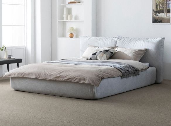 Giường ngủ bọc nệm cao cấp Solace Bed phong cách Bắc Âu Rubies House