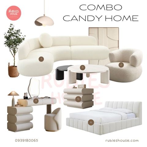 Hình ảnh Combo nội thất căn hộ Candy Home phong cách Rubies Houes