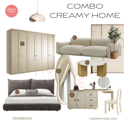 Hình ảnh Combo nội thất căn hộ Creamy Home phong cách Rubies Houes