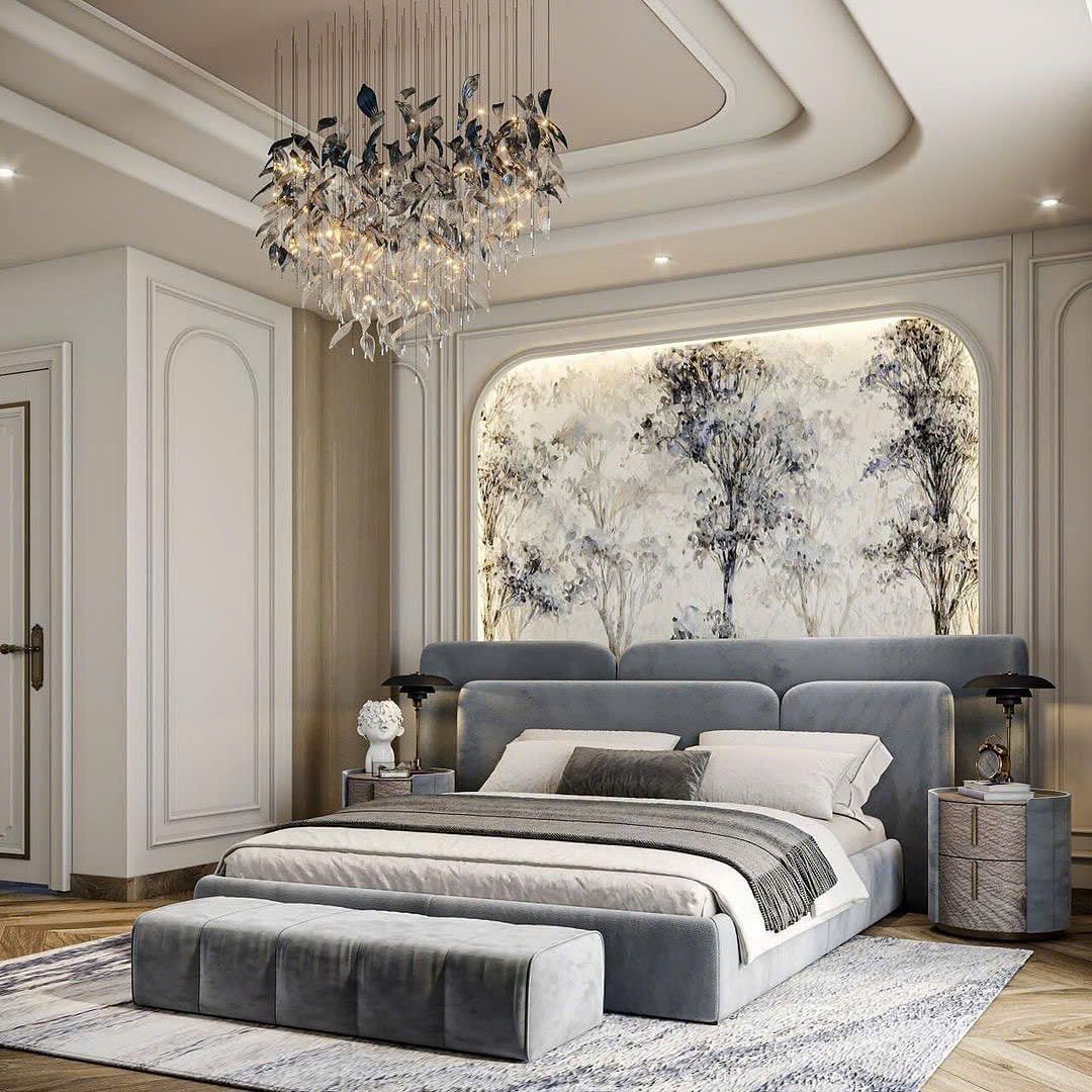  Giường ngủ bọc nệm cao cấp ECHO Bed phong cách Bắc Âu Rubies House 