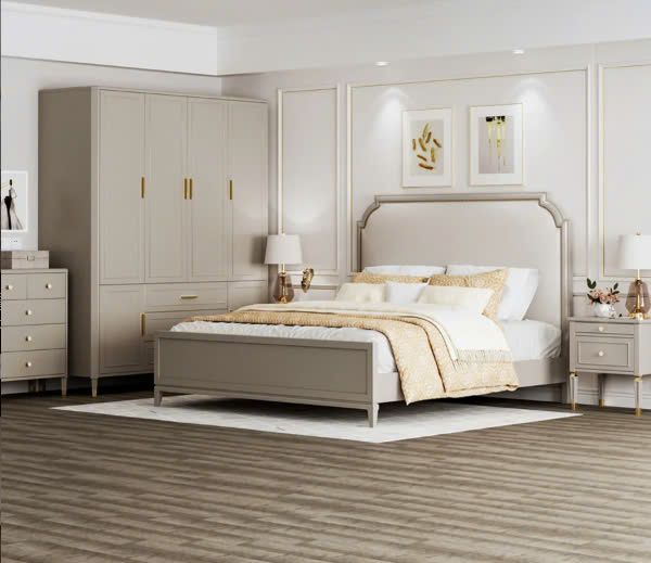 Ảnh: COMBO TEXAS BED- Combo phòng ngủ giường gỗ Bắc Âu Rubies House