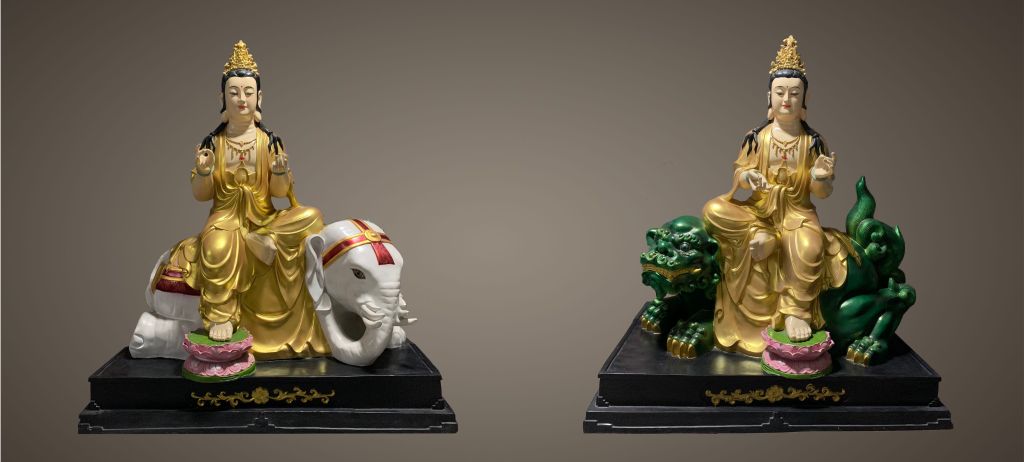 Bộ Tượng Văn Thù - Phổ Hiền Composite
