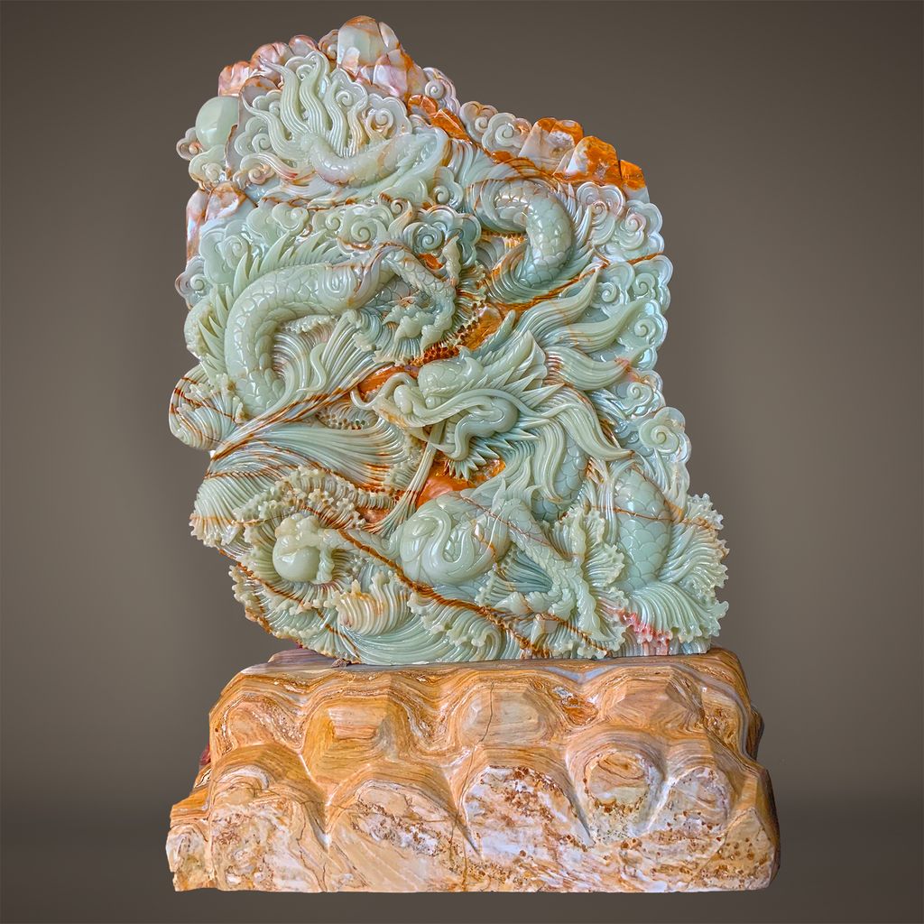 Phù Điêu Rồng  lục ngọc - PD057