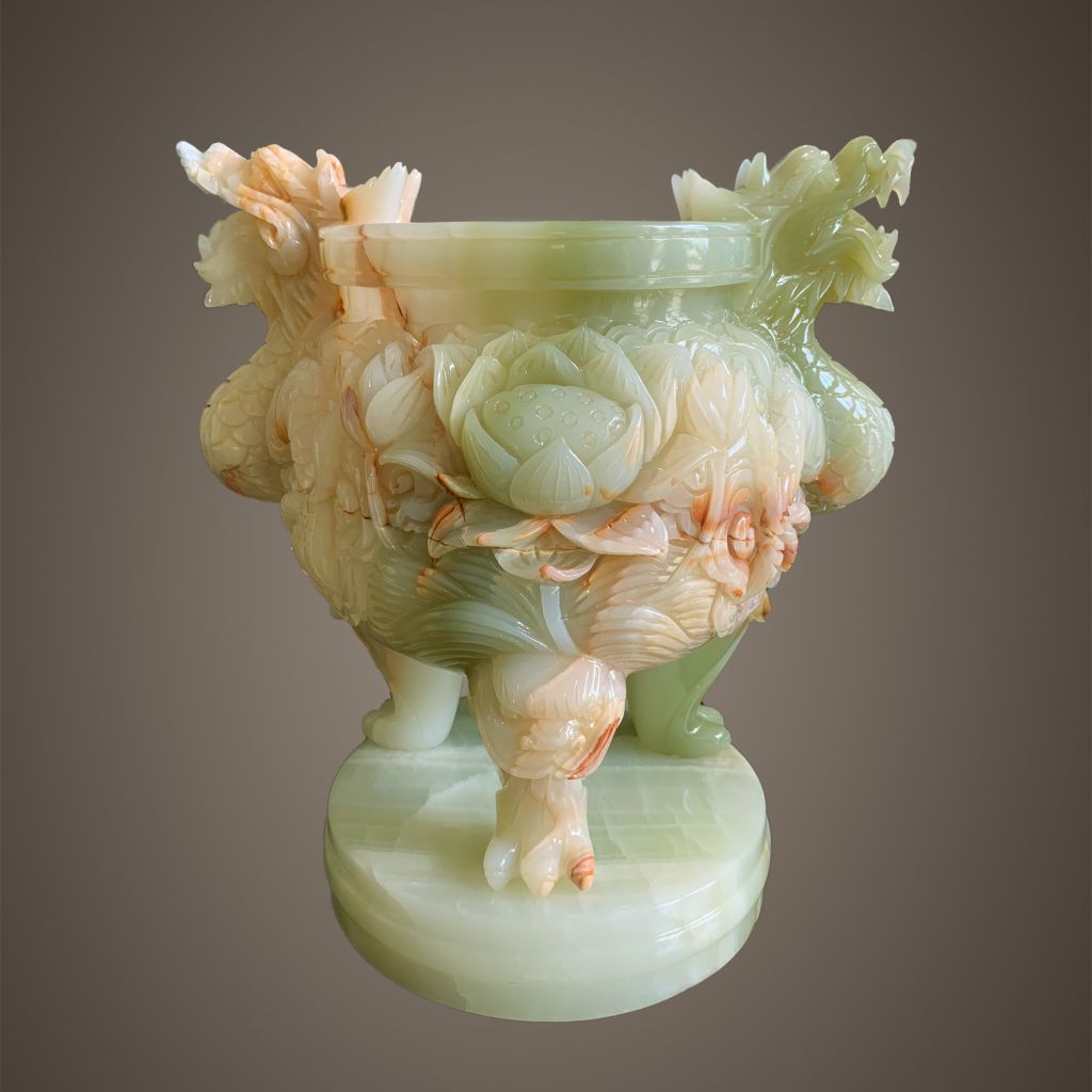 Lư Hương Rồng - ngọc lục