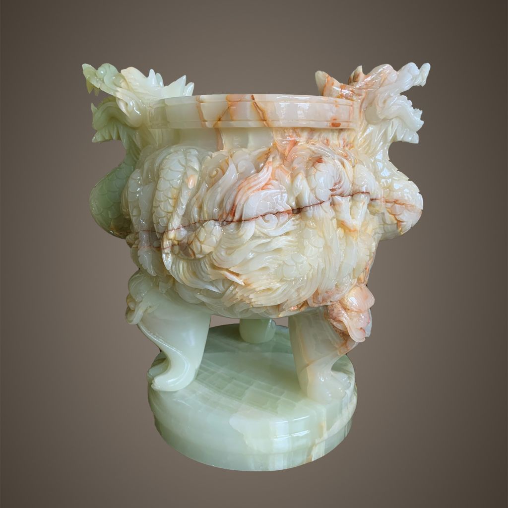 Lư Hương Rồng - ngọc lục