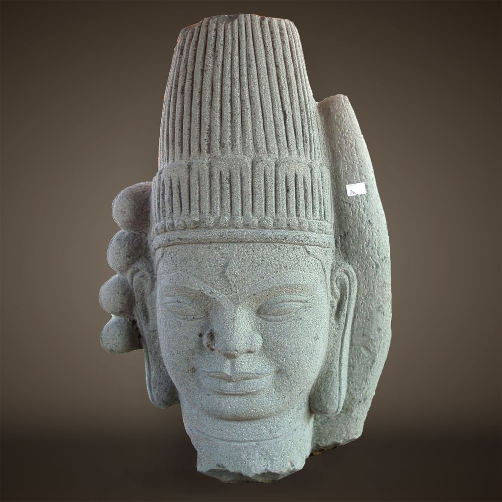 Tượng Chăm - Đầu Tu Sĩ