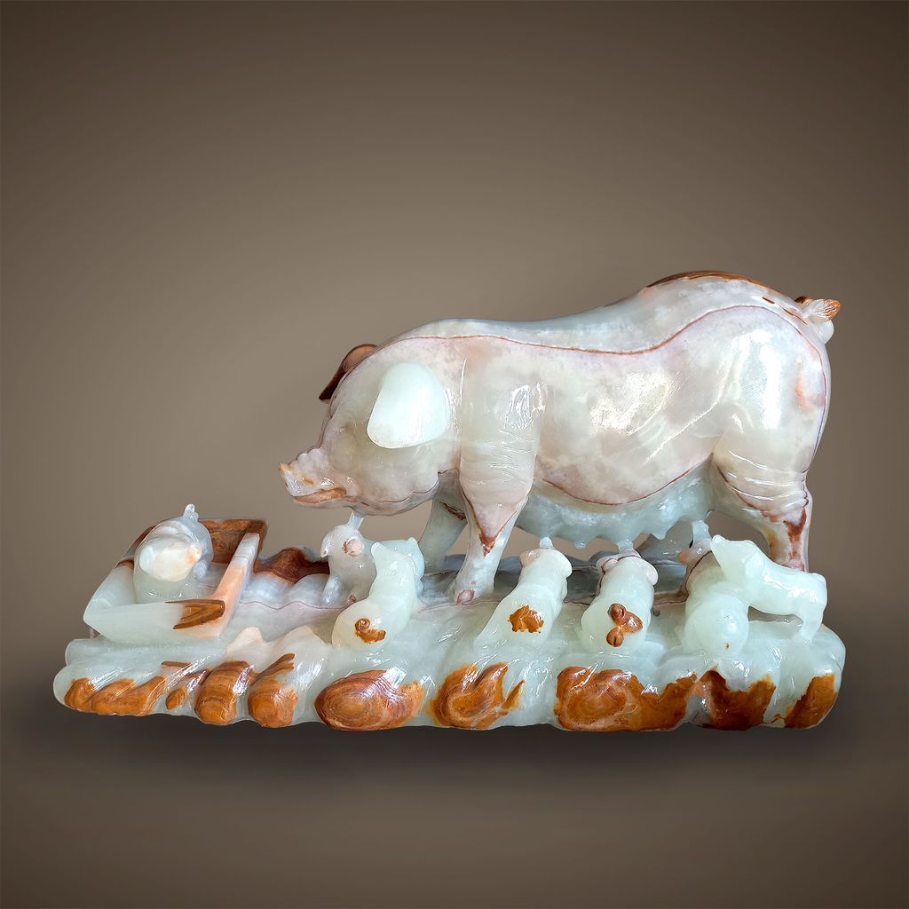 Tượng Heo  - ngọc lục