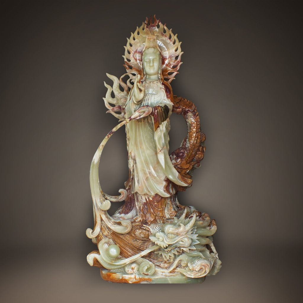 Tượng Phật Bà Quan Âm Đứng Ngọc Lục