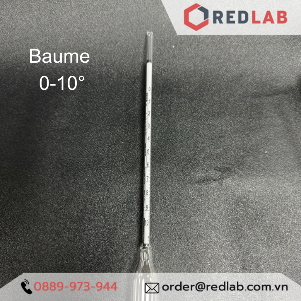 Baume kế 0-10 : 0.1° Tp 15°C hãng Alla  code 0100FG010/15-qp, có VAT