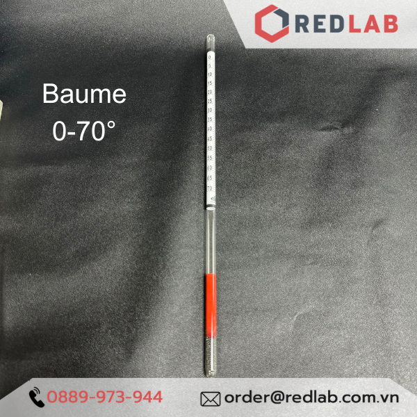  Baume kế 0-70 : 1°Bé Tp 15°C hãng Alla - Pháp code 0400TB070/15-qp, có VAT 