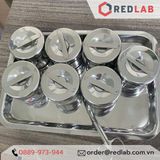Khay inox chữ nhật 17*22*2cm, 22*32*2cm, khây đựng dụng cụ thí nghiệm, có VAT