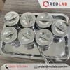 Hộp lưu mẫu inox, hộp gòn đúc Ø 7.5 8.5 10 cm dùng trong lab thí nghiệm, nghiên cứu, spa, có VAT
