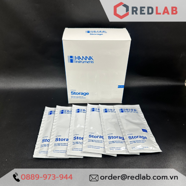 Dung Dịch Bảo Quản Điện Cực pH và ORP Dạng Gói 20 mL Hanna HI70300, giá tốt, có VAT