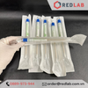 Que gòn lấy mẫu xét nghiệm GREETMED 16cm cán gỗ, tiệt trùng từng ống nhựa, đóng vỉ giấy, disposable swab test, có VAT