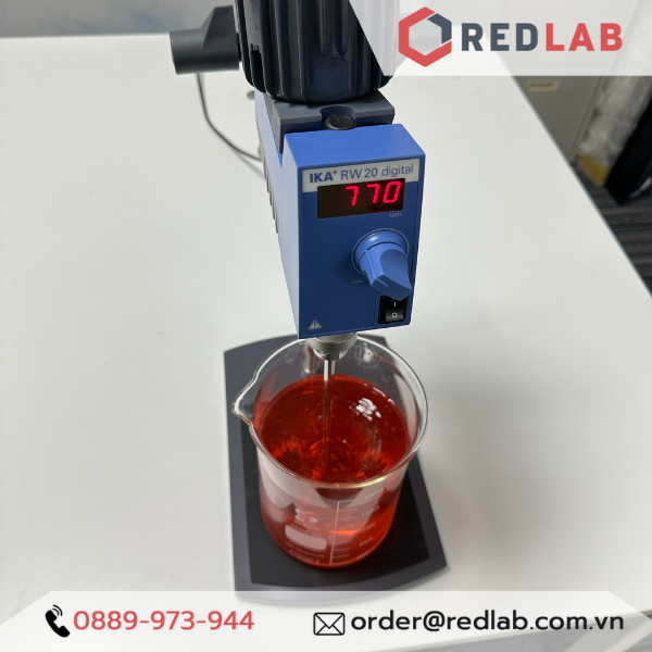 Máy khuấy đũa IKA RW 20 Digital package trọn bộ cánh khuấy R1342, Chân đế R1826, kẹp bọ R182