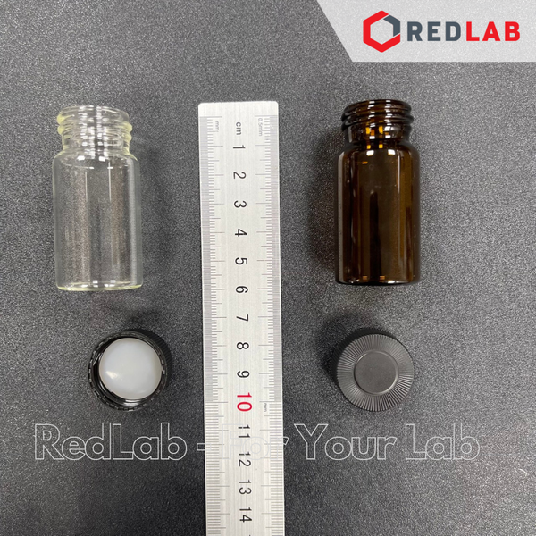 [Bán lẻ] MEMBRANE SOLUTIONS Chai thủy tinh vial 20ML 40ML trắng / nâu + Nắp vặn kín 24-400 septa 1.5mm, có VAT