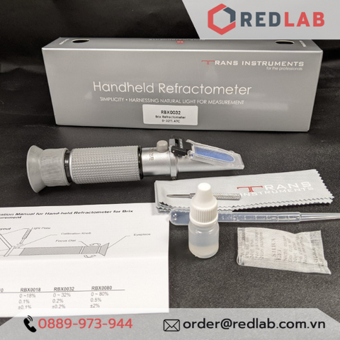 Khúc xạ kế đo độ ngọt 0-32% Brix RBX0032- Redlab