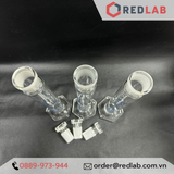Ống đong thuỷ tinh có nút (cổ nhám) BIOHALL 10 25 50 100 250 500 1000 2000 ml, Class A, đế lục giác, chia vạch xanh, có VAT