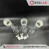 Ống đong thuỷ tinh có nút (cổ nhám) BIOHALL 10 25 50 100 250 500 1000 2000 ml, Class A, đế lục giác, chia vạch xanh, có VAT