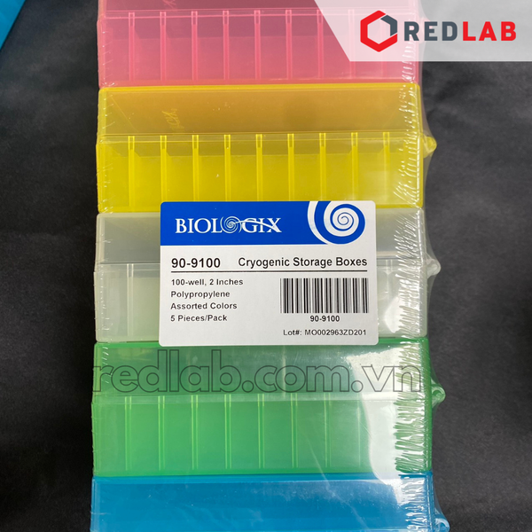 Hộp trữ lạnh 100 vị trí BIOLOGIX 90-9100 có thể đựng vial 1.5ml La-Pha-Pack 141x154x55mm, có VAT
