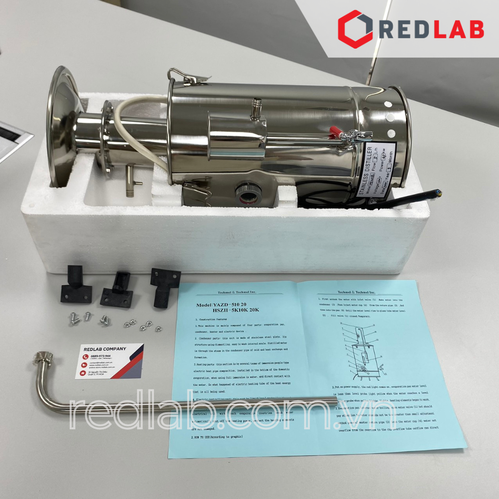Máy cất nước 1 lần 5L/h 10L/h 20L/h model HS.Z11.5L, HS.Z11.10L, HS.Z11.20L, có VAT