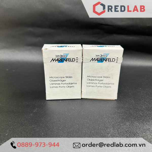 Lam kính trơn / nhám 76x26mm MARIENFELD Đức microscope slide 1000000 1000200 (hộp 50 cái) có VAT