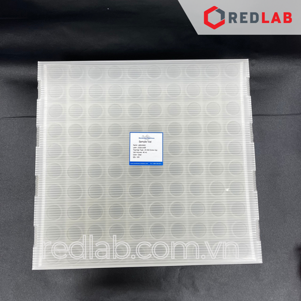 [Bộ 100 cái] MEMBRANE SOLUTIONS Chai thủy tinh vial 40ML 27.5x95mm trắng / nâu + Nắp vặn 24-400 septa 1.5mm, có VAT