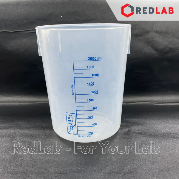 Ca nhựa PP không quai vạch in xanh ONELAB 50 100 250 500 1000 2000 3000 5000 ml, cốc đong thí nghiệm, chịu nhiệt, có VAT
