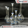 Bình định mức trắng BIOHALL 1 2 5 10 20 25 50 100 200 250 500 ml 1L 2L 5L 10L, class A, nút nhựa, vạch sơn xanh, có VAT