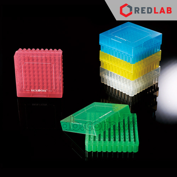 Hộp trữ lạnh 100 vị trí BIOLOGIX 90-9100 có thể đựng vial 1.5ml La-Pha-Pack 141x154x55mm, có VAT
