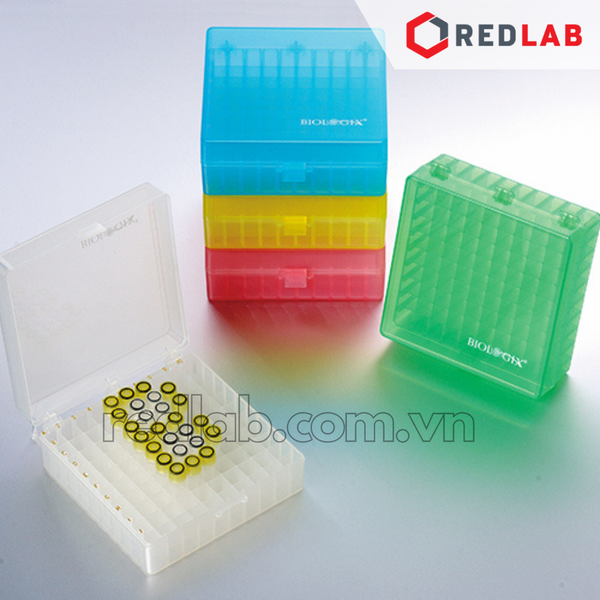 Hộp trữ lạnh 100 vị trí BIOLOGIX 90-9100 có thể đựng vial 1.5ml La-Pha-Pack 141x154x55mm, có VAT