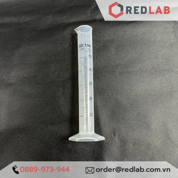 Ống đong nhựa PP in vạch xanh ONELAB 10 25 50 100 250 500 1000 2000 ml, đáy lục giác, chịu nhiệt, có VAT