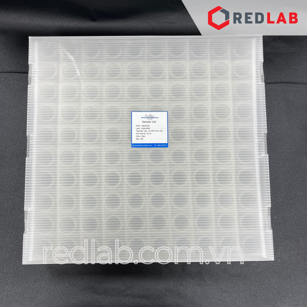 [Bộ 100 cái] MEMBRANE SOLUTIONS Chai thủy tinh vial 20ML 40ML trắng / nâu + Nắp vặn kín 24-400 septa 1.5mm, có VAT