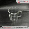 Cốc thuỷ tinh có tay cầm BIOHALL 250ml 500ml, chia vạch trắng, chịu nhiệt cao, có VAT
