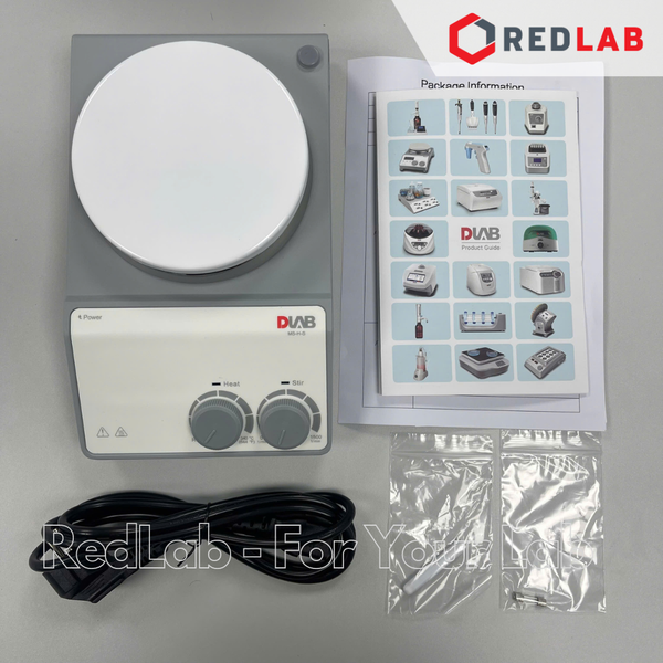 Máy khuấy từ gia nhiệt DLAB MS-H-S (8030211010) max 1500 rpm, 340°C, 20 lít H2O, Ø 135mm, có VAT