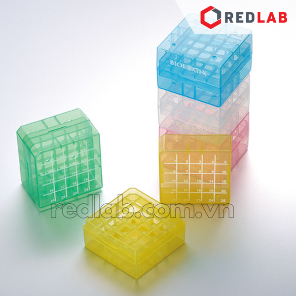 Hộp trữ lạnh 100 vị trí BIOLOGIX 90-9100 có thể đựng vial 1.5ml La-Pha-Pack 141x154x55mm, có VAT