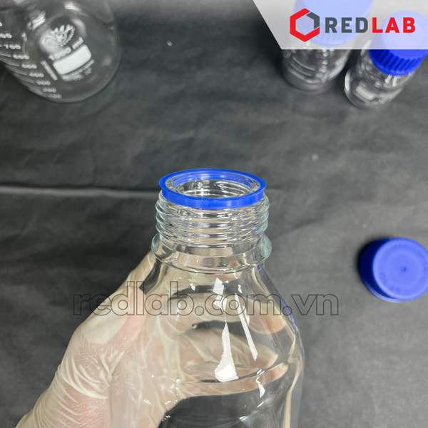 Chai trung tính trắng SIMAX Class A 50 100 150 250 500 ml, 1 2 5 10 20 L nắp vặn PP xanh GL 32 45, có VAT