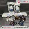 Lọ đựng mẫu sắc ký vial 2ml 8-425 MEMBRANE SOLUTIONS trắng / nâu, Nắp vặn đen có lỗ / septa xẻ rãnh / nắp kín, có VAT