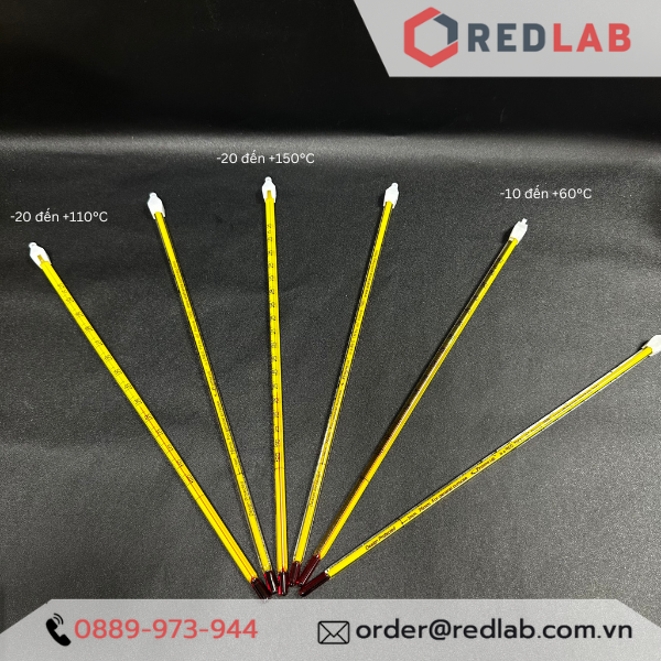Nhiệt kế rượu PROMOLAB hãng Alla – Pháp thang đo -10 to +60°C | -20 to +110°C | -20 to +150°C, có VAT