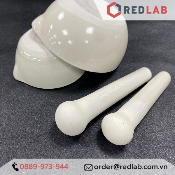 Bộ cối chày sứ ONELAB Ø 60 80 100 130 160 216 305 356 mm, dùng nghiền mẫu thí nghiệm, có VAT