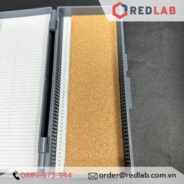 Hộp đựng lam kính hiển vi GREETMED 50 / 100 vị trí, slide box dùng lưu trữ lam trong thí nghiệm, xét nghiệm, có VAT