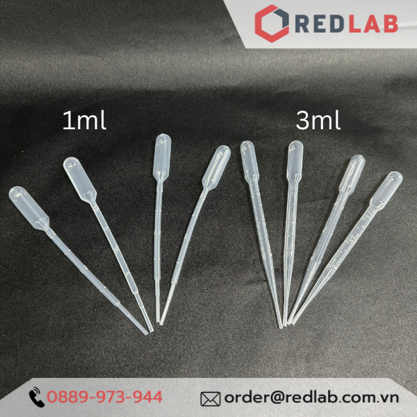 [Hộp 500 cái] Pipet paster nhựa 1ml / 3ml PT Medical, ống hút nhỏ giọt / transfer pipette, chia vạch nổi, có VAT