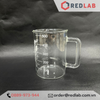 Cốc thuỷ tinh có tay cầm BIOHALL 250ml 500ml, chia vạch trắng, chịu nhiệt cao, có VAT